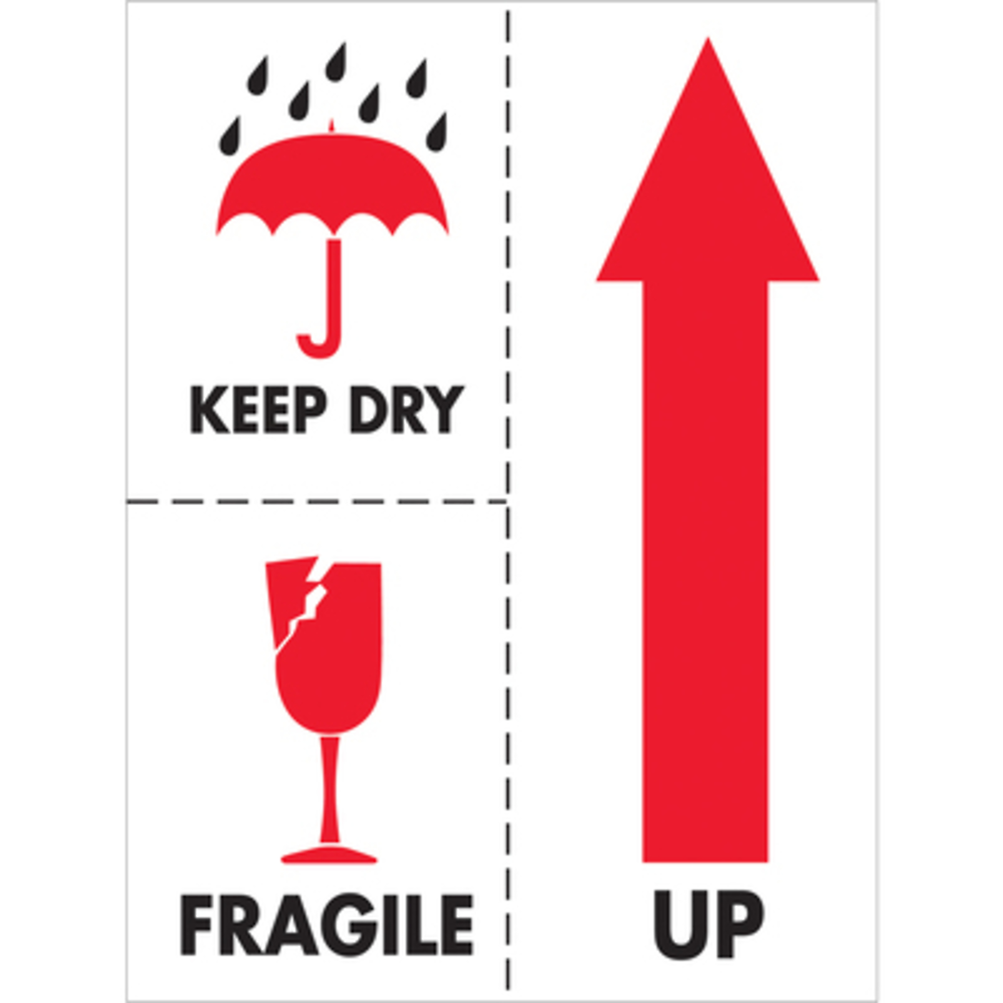 3 x 4in. - "Keep Dry Fragi Label 500/CS, Model# DL2152